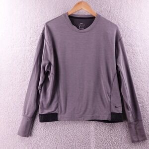 Nike Dri Fit Long Sleeve Athletic Sweatshirt Top Women's Size M Performance